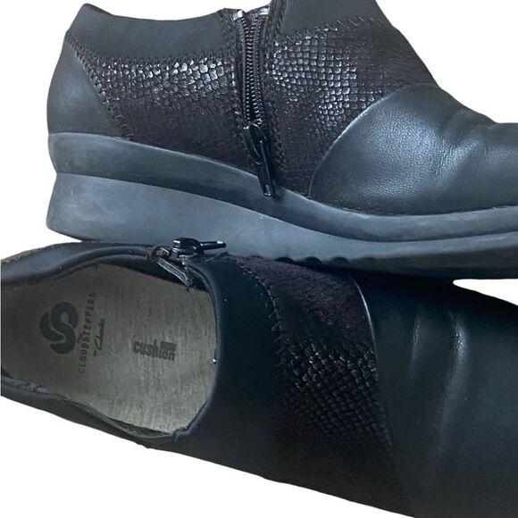 CLARKS CLOUDSTEPPERS Sillian Paz BLACK LOAFERS SLIP ONS WALKING  SZ 9 - Picture 6 of 9
